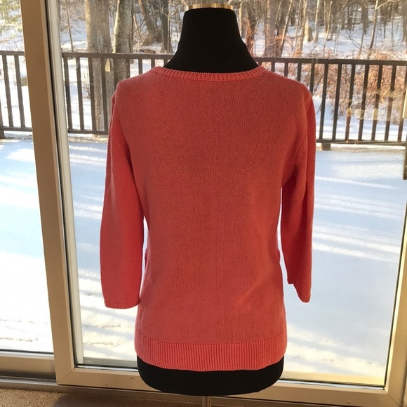 TALBOTS Pink Crew Neck Cotton and linen blend Size S sweater - Picture 4 of 6